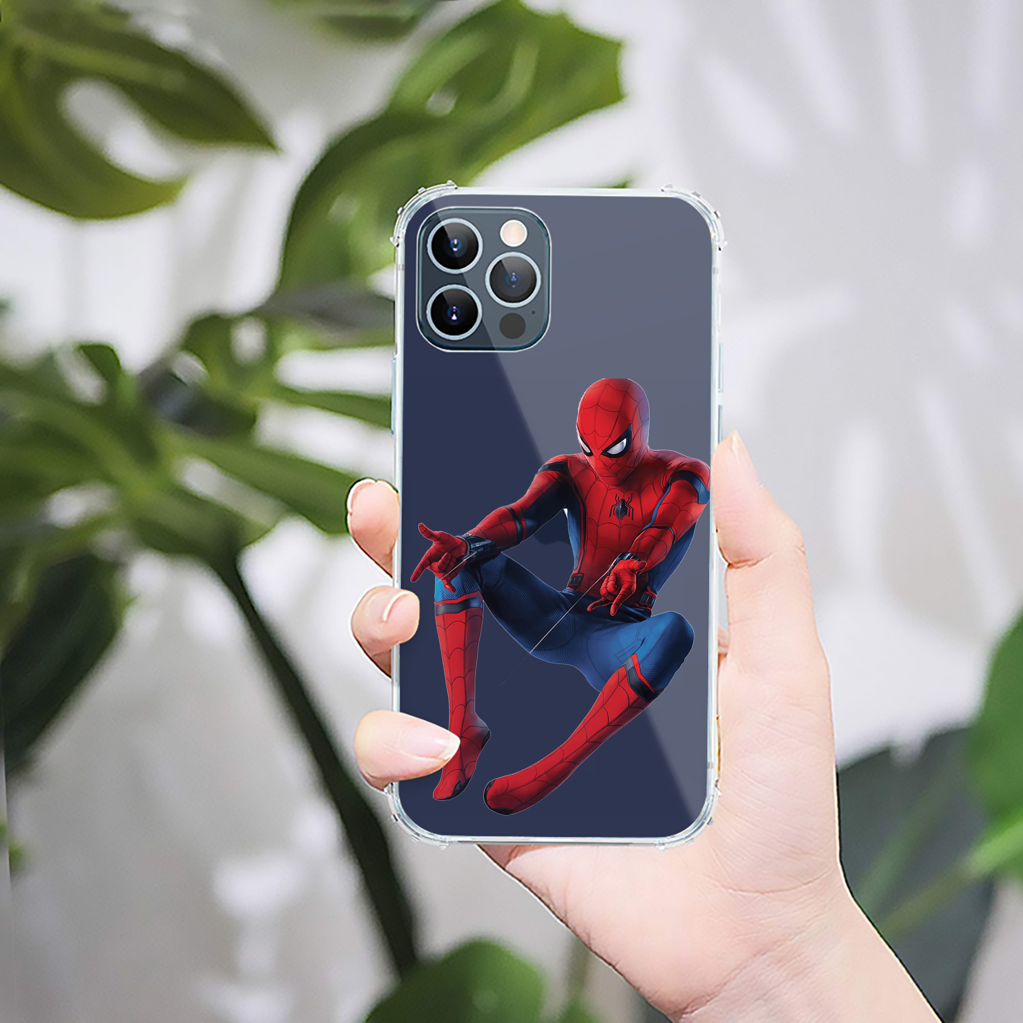 （画像用） Spider Man スパイダーマン 【iPhone 12シリーズ対応】透明スマホケース（クリアソフトケース）